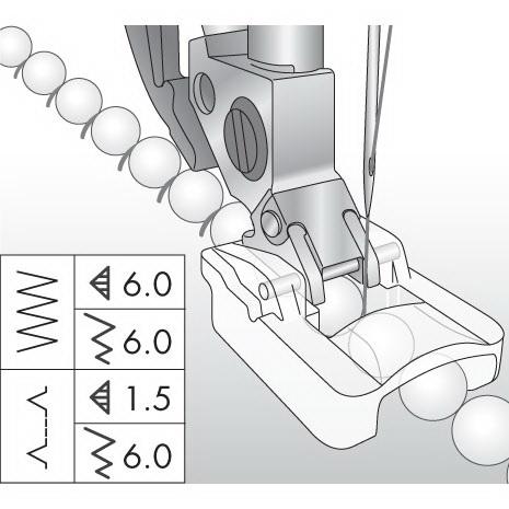 Pfaff 6mm Beading Foot (820605096)