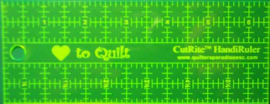 Quilters Paradise Engraved CutRite Handi Ruler