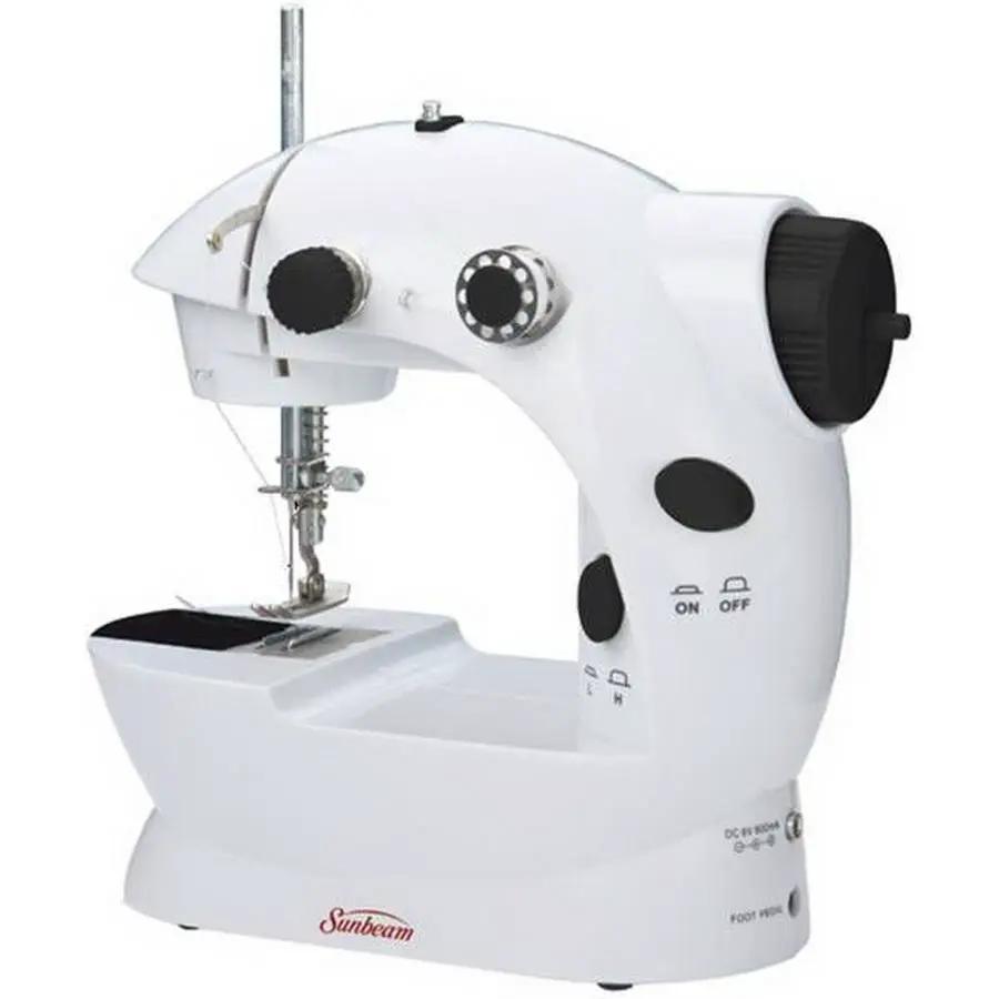 Sunbeam Mini Portable Sewing Machine with Sewing Kit, Foot Pedal & AC Adapter - Sewingmachinesplus.com