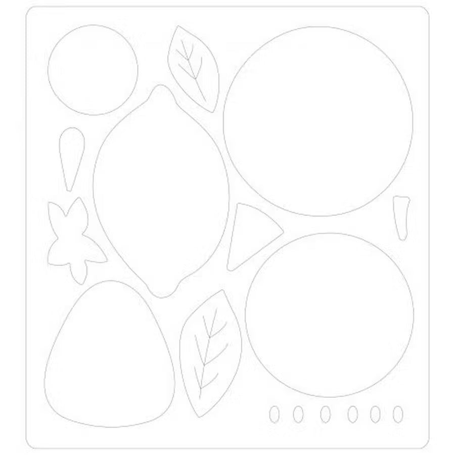 Sizzix Bigz Die Fruit Shapes by Laura Kate cutting machine dies with fruit silhouette outlines