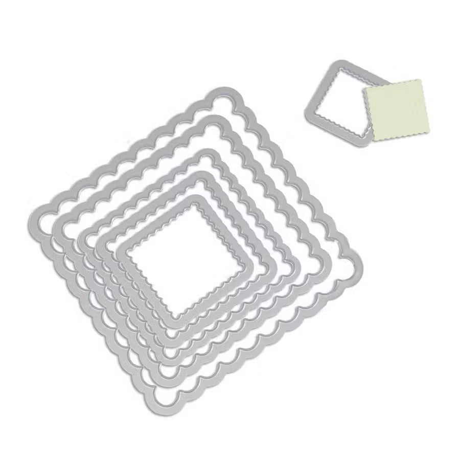 Sizzix Framelits Dies Squares, Scallop
