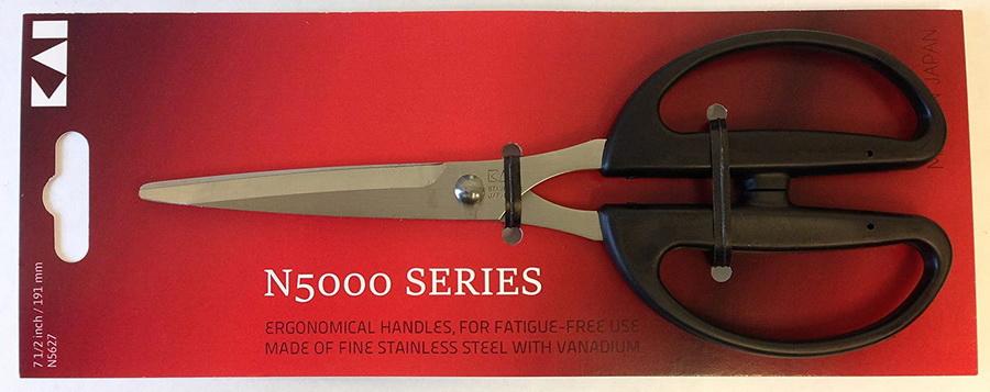 KAI 7 Inch Sewing Scissors With Large Handle (N5627) - Serrated Option Available - Sewingmachinesplus.com