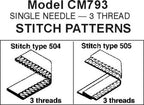 Consew CM793 - 2 Single Needle, 3 Thread Overlock with Assembled Table and Servo Motor