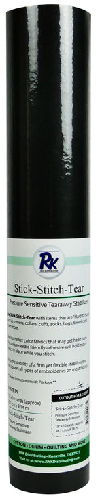 RNK Distributing Stick-Stitch-Tear Stabilzer (BLACK)