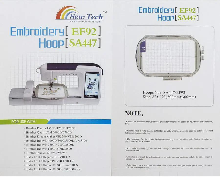 Sew Tech Embroidery Hoop 200mm x 300mm jumbo SA447 EF92