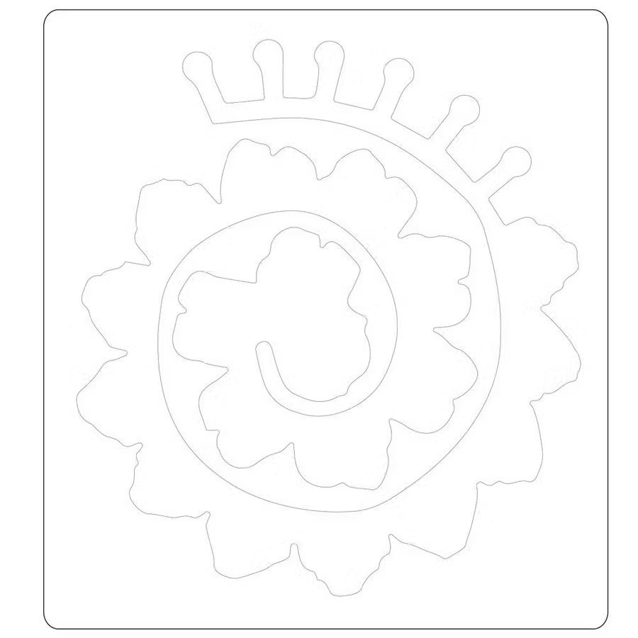 Sizzix Bigz Die Grace by Jennifer Ogborn cutting die, large floral design with layered petals and circular center