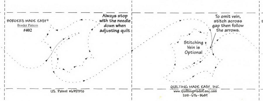 Quilting Made Easy - Borders Made Easy Leaf Pattern #402