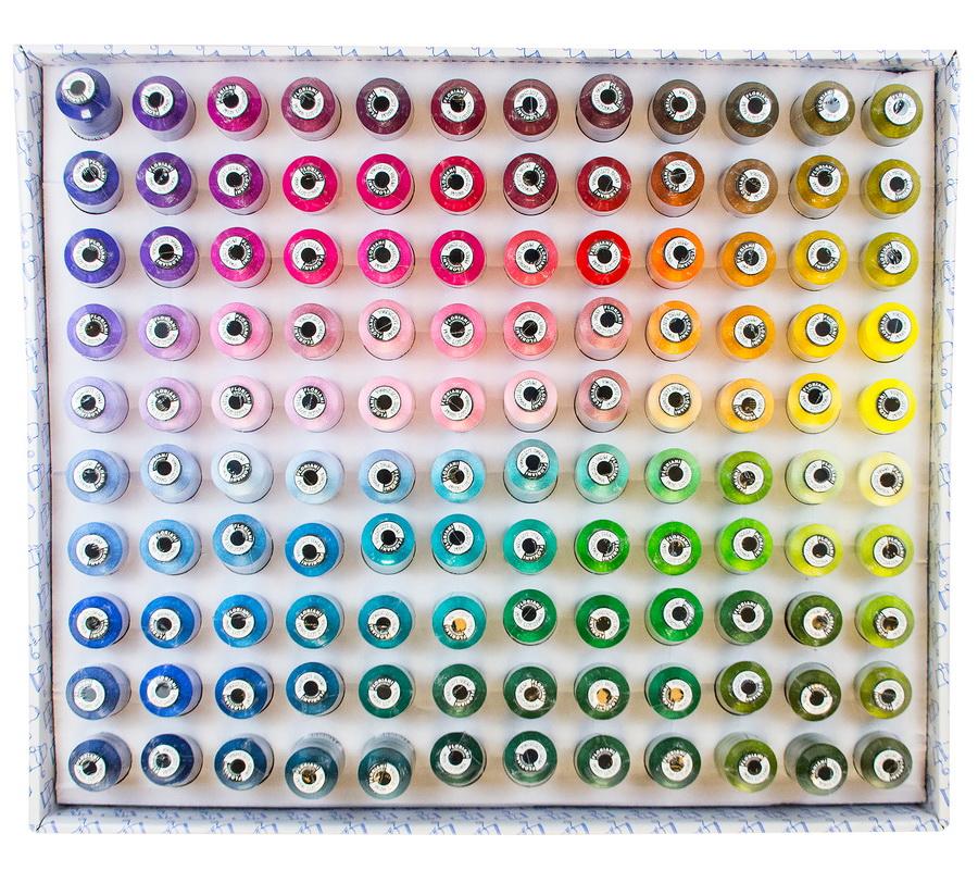 Floriani 120 Rainbow Spectrum Thread Set With FREE Rainbow Software Included