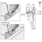 Pfaff Clear 1/4 inch Right Guide Foot for IDT System (820881096) - Sewingmachinesplus.com