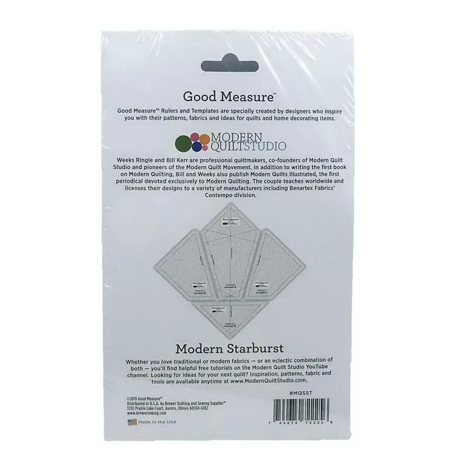Good Measure Amanda Murphy Starburst Templates 4 PC Set Rulers - Sewingmachinesplus.com