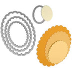 Sizzix Framelits Dies Ovals, Scallop
