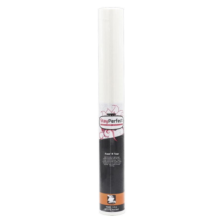 StayPerfect Stabilizer Fuse' n Tear - 20" x 10 yd roll shrink wrapped - Sewingmachinesplus.com