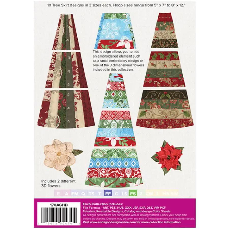 Anita Goodesign Christmas Tree Skirts 170AGHD - Sewingmachinesplus.com