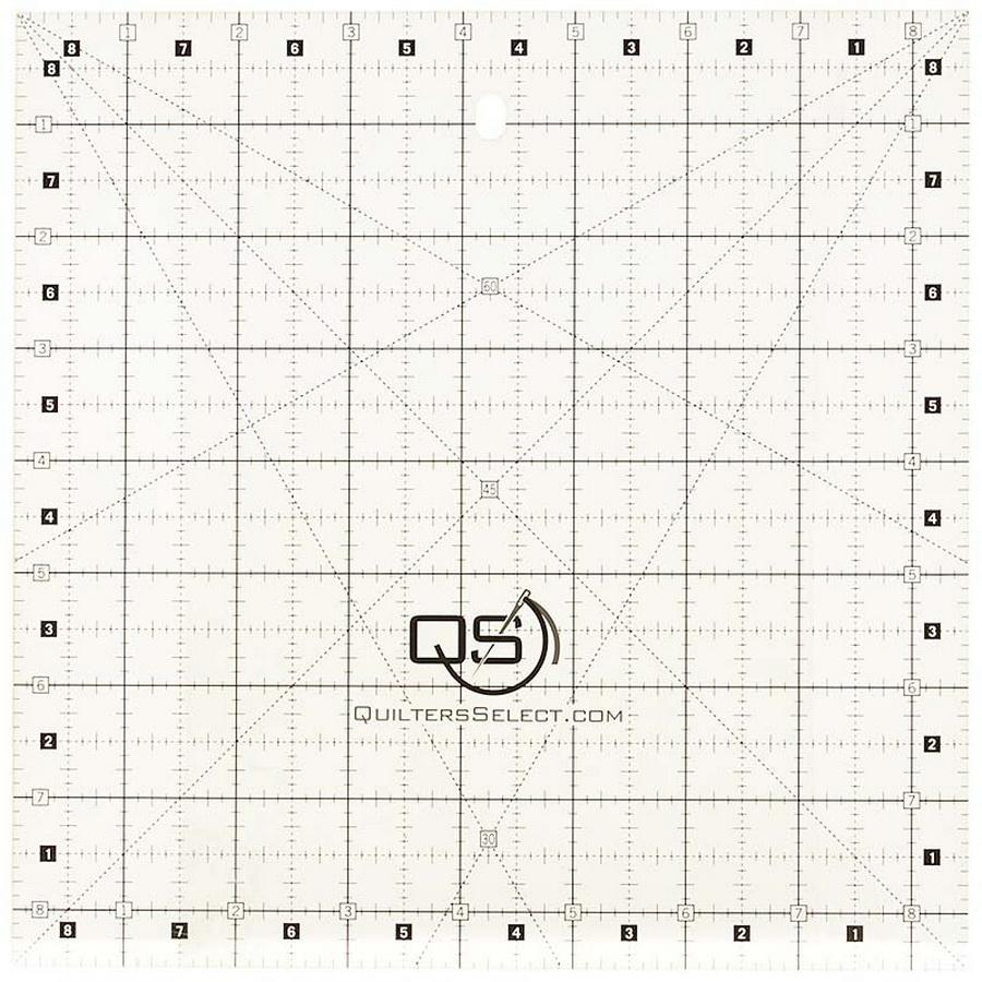 Quilters Select 8.5" x 8.5" Non - Slip Ruler - Sewingmachinesplus.com