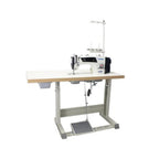 Techsew 9000C Automatic Highspeed Lockstitch Direct Drive Industrial Sewing Machine With Assembled Table and Motor - Sewingmachinesplus.com