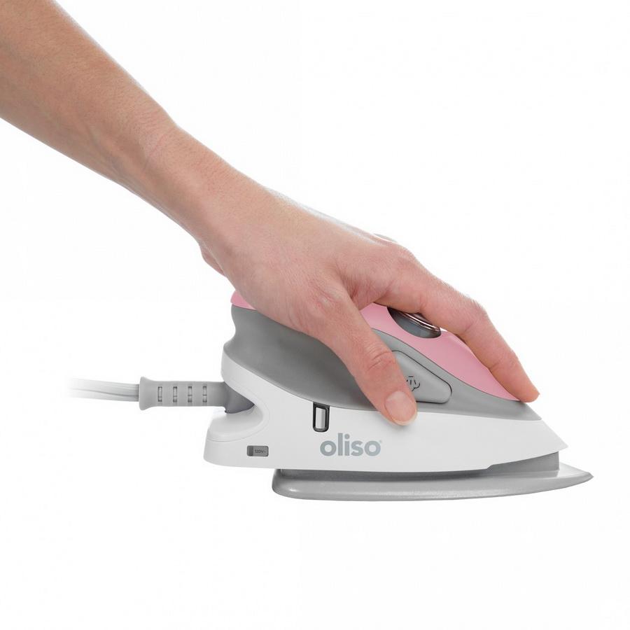 Oliso Mini Project Iron With Trivet (Pink) - Sewingmachinesplus.com
