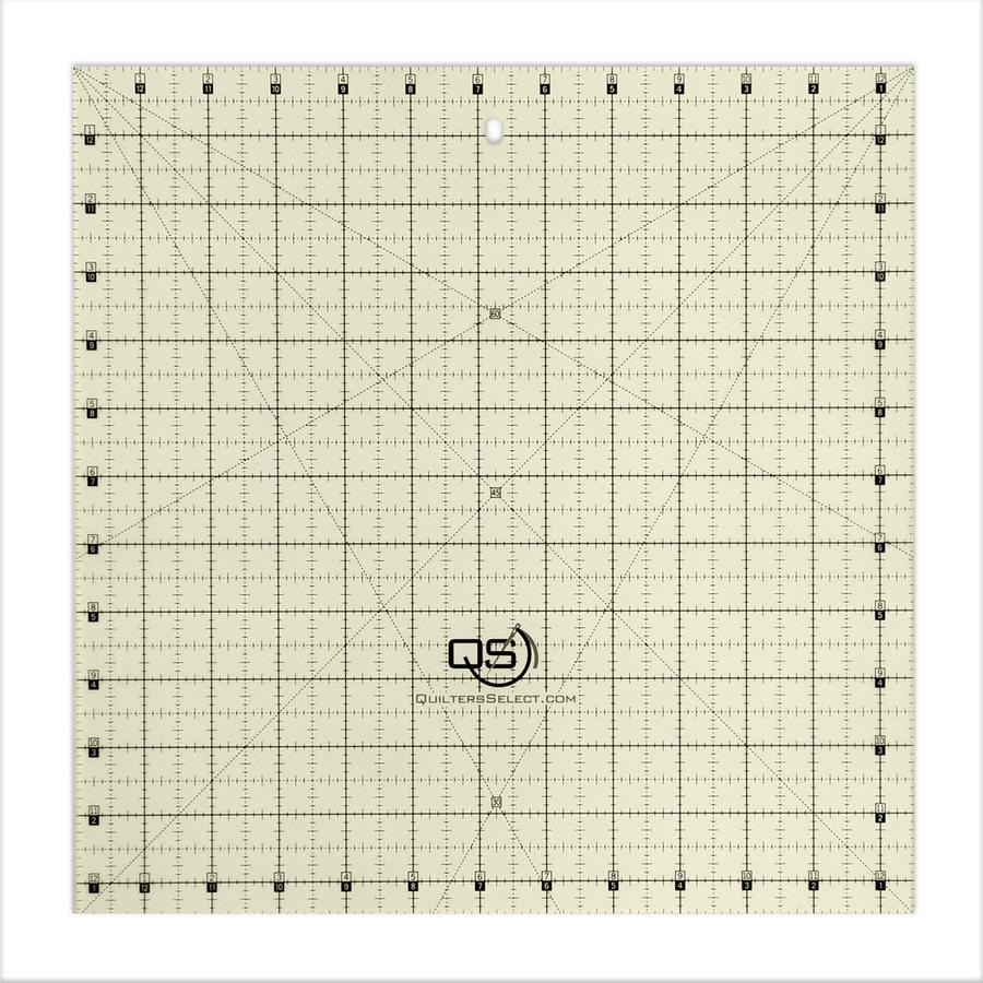 Quilters Select 12.5" x 12.5" Non - Slip Ruler - Sewingmachinesplus.com