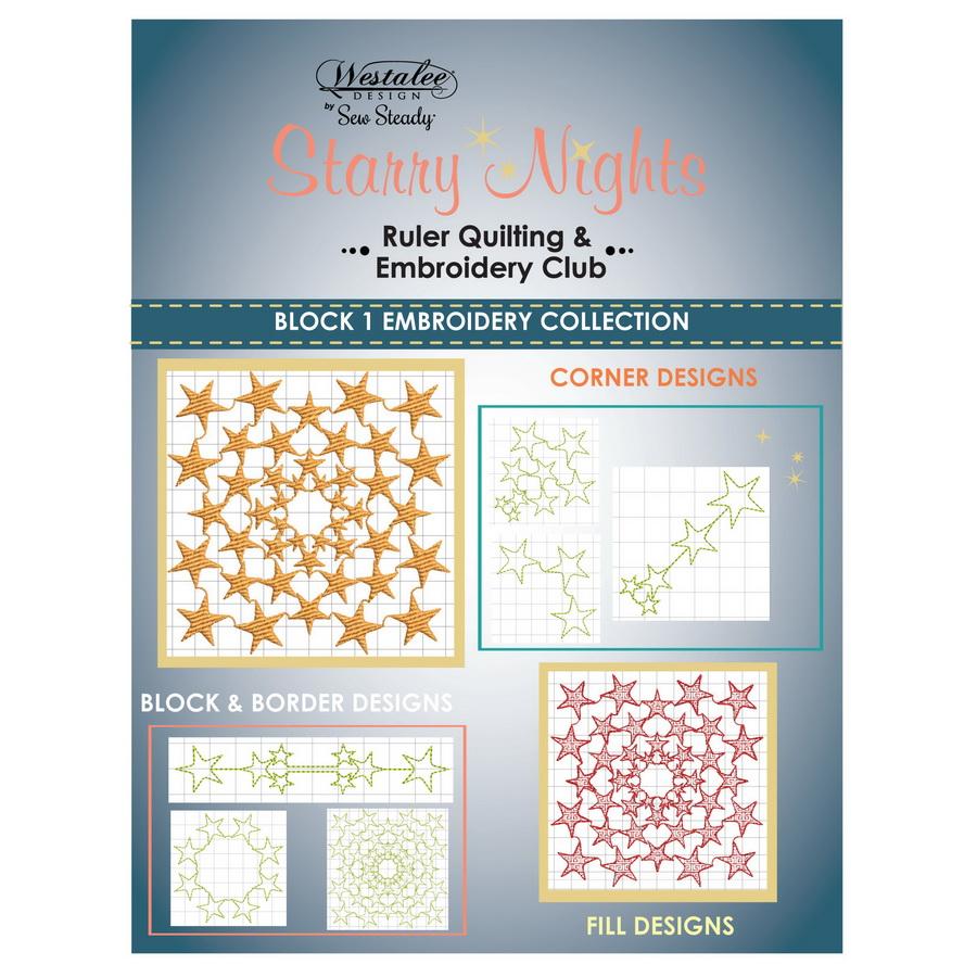 Sew Steady Starry Nights Ruler Work & Embroidery Club - Sewingmachinesplus.com