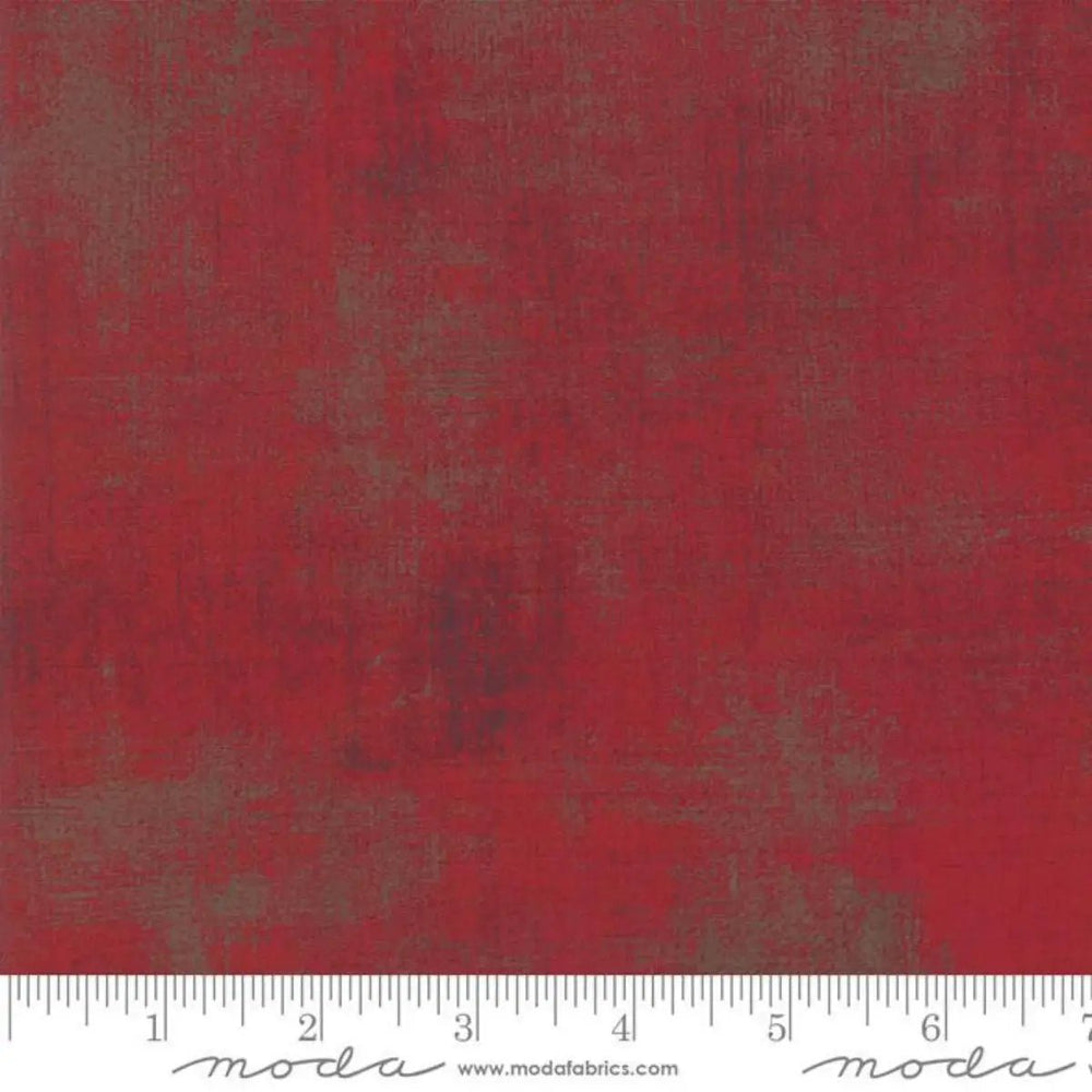 Grunge Basics Maraschino Cherry quilting fabric with distressed tonal red texture by BasicGrey for Moda Fabrics