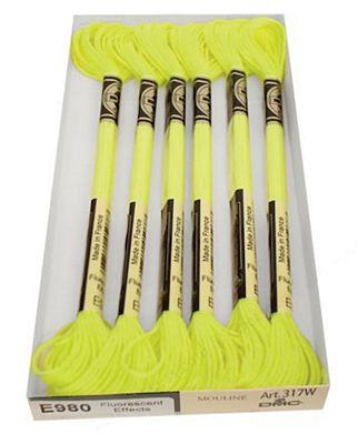 DMC Light Effects 8m NEON YELLOW (Box of 6) - Sewingmachinesplus.com