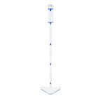 Steamboy Plus 2-in-1 steam cleaner and mop by Reliable; white body with blue accents and detachable mop head.
