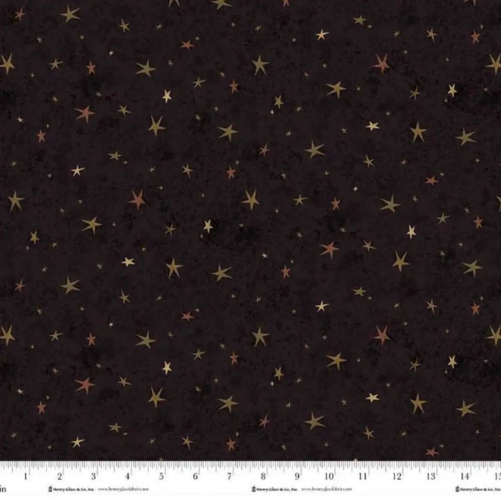 Seeing Stars Light Black tonal star quilting fabric by Janet Rae Nesbitt for Henry Glass Fabrics