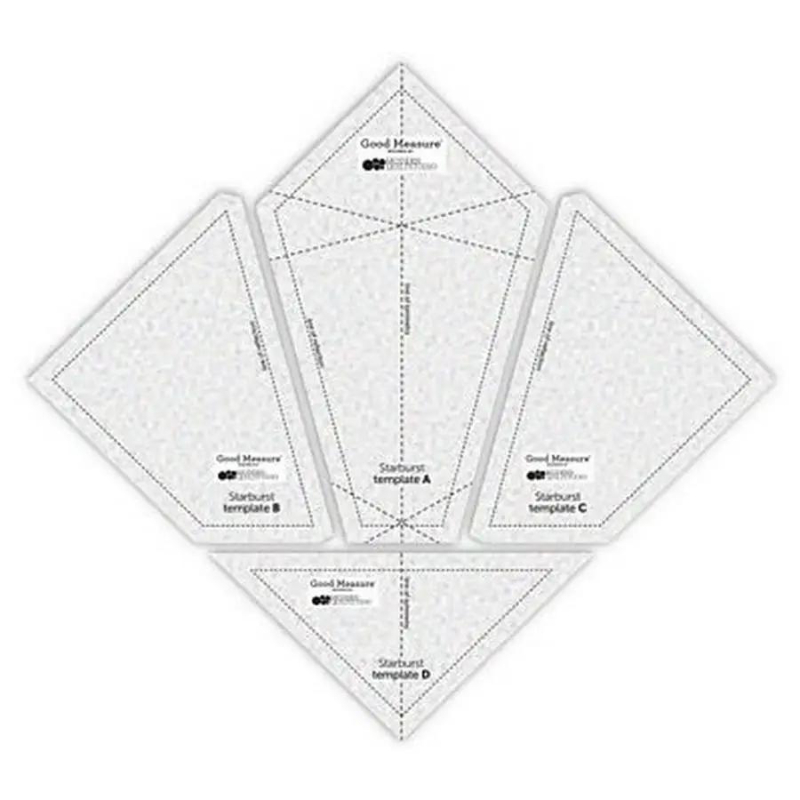 Good Measure Amanda Murphy Starburst Templates 4 PC Set Rulers - Sewingmachinesplus.com