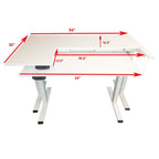 Stay Perfect All Position Two Tier Electric Lift Sewing Table (White) - Sewingmachinesplus.com