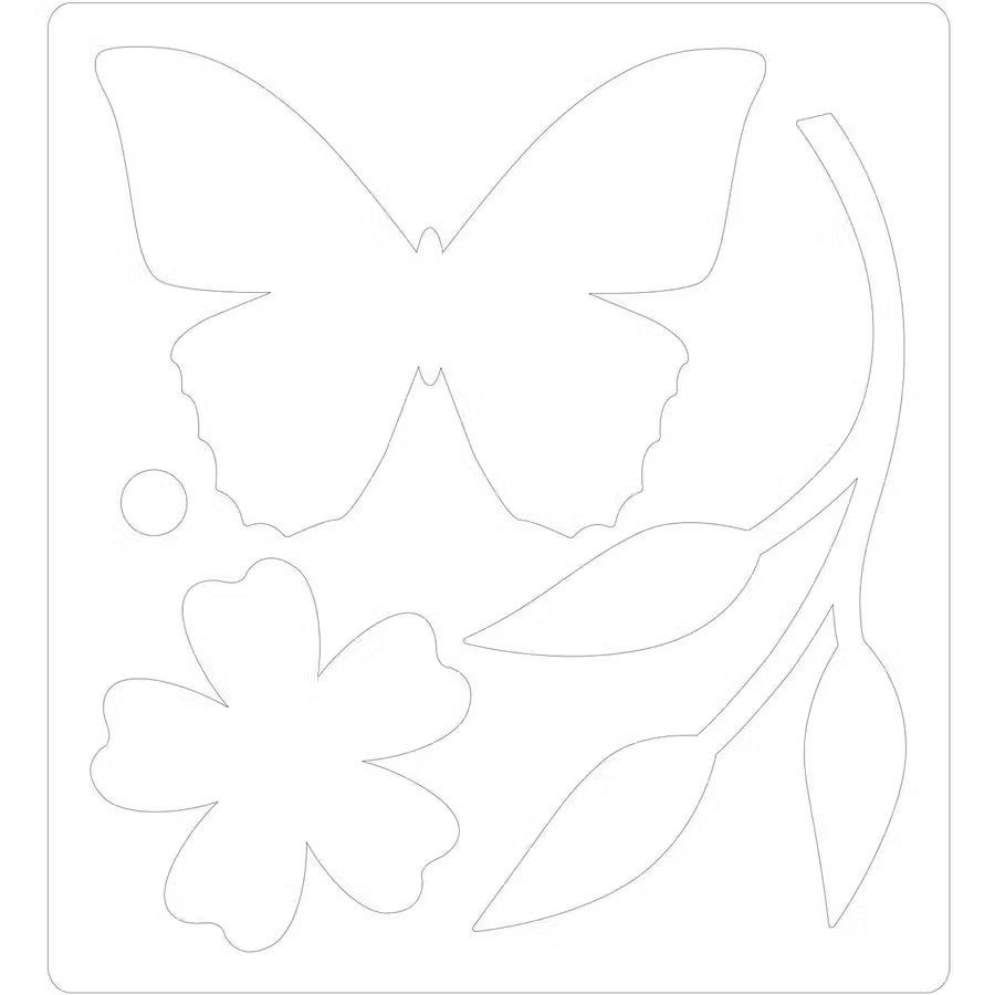 Sizzix Bigz Die Garden Wings by Olivia Rose cutting dies; 4-piece set with butterfly, flower and leaf shapes