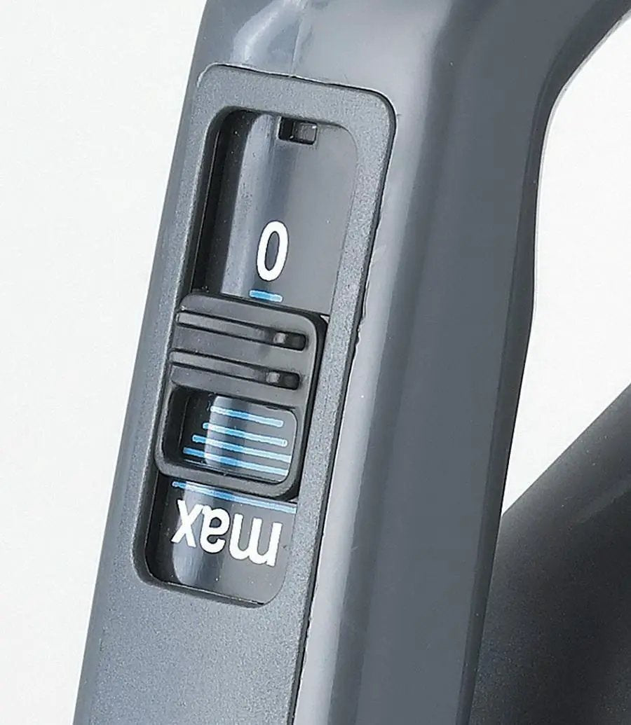 SEBO Airbelt K3 Premium canister vacuum control panel with max setting and blue indicator bars