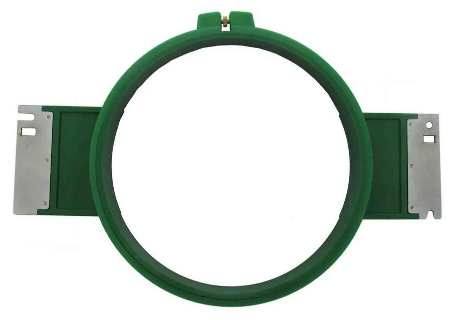 Sew Tech embroidery hoop frame, green circular 400 mm arm with metal side clamps.
