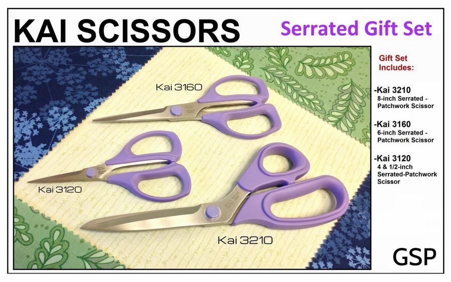 Kai GSP 3000 Series 3 Piece Serrated Scissors Gift Set (N3210, N3160, N3120)