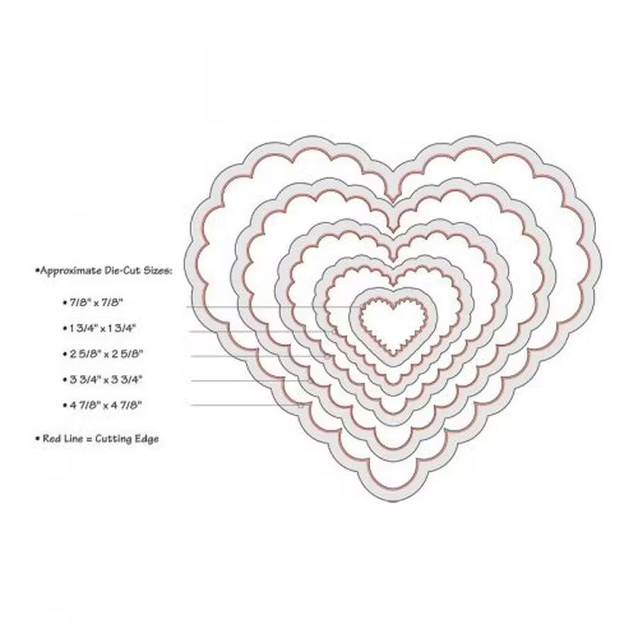 Sizzix Framelits Dies Hearts
