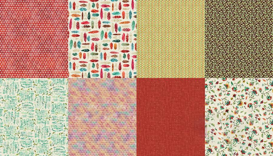New Leaf Stitches - All a Twitter Woodland Song Fabric Kit by Kari Carr