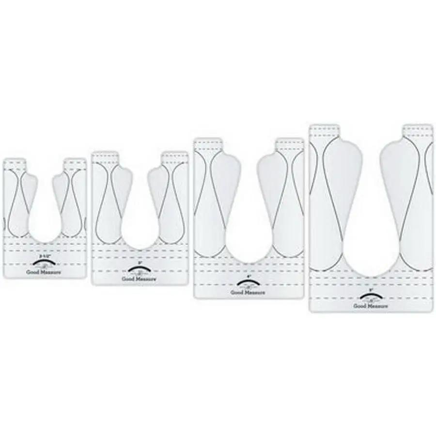 Good Measure Long Arm Every Ribbon Quilting Template Ruler 4 PC Set - Sewingmachinesplus.com