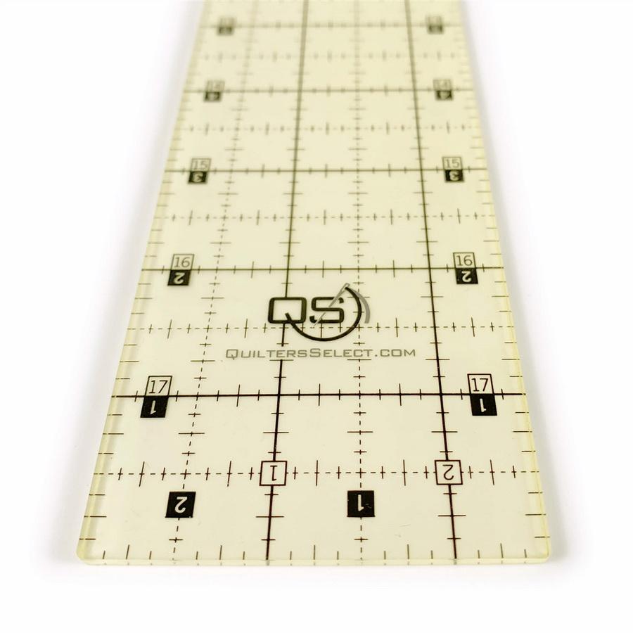 Quilters Select 2.5" x 18" Non - Slip Ruler (QS - RUL2.5X18) - Sewingmachinesplus.com