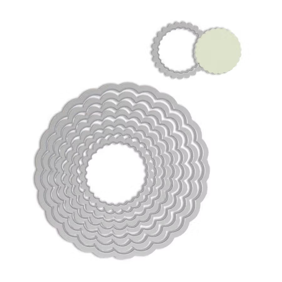 Sizzix Framelits Dies Circles, Scallop