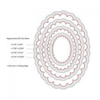 Sizzix Framelits Dies Ovals, Scallop