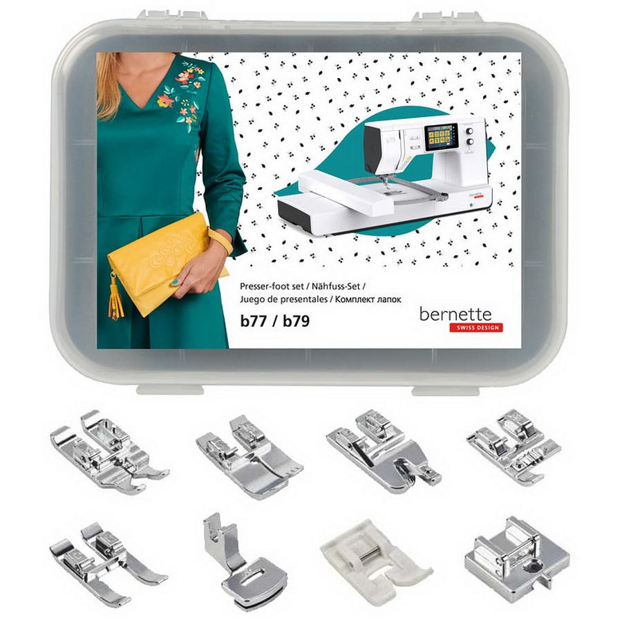 Bernette 8 Sewing Quilting Presser Feet Set for b77/b79 - Sewingmachinesplus.com