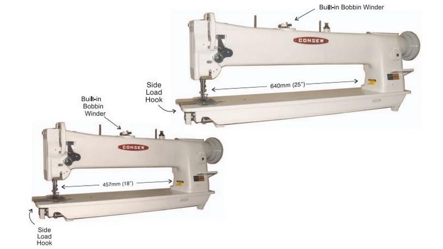 Consew 206RBL-18 Triple Feed, Heavy Duty, Single Needle with Table and Servo Motor