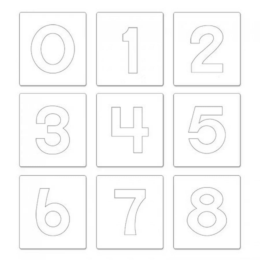 Sizzix Bigz Alphabet Set 9 Dies - Block 3 1/2in Numbers