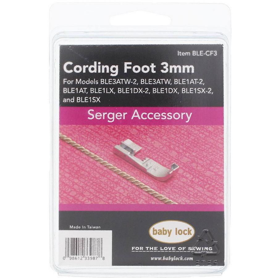 Baby Lock 3MM Cording Presser Foot - Sewingmachinesplus.com