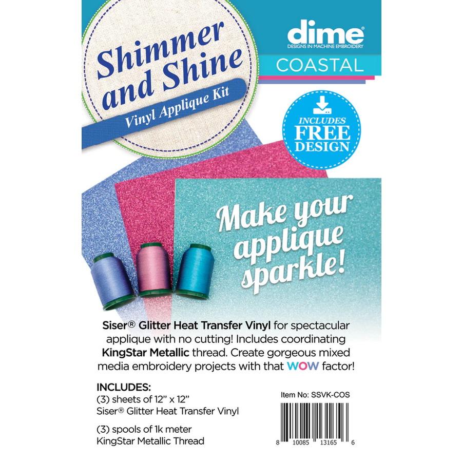 DIME Shimmer and Shine Vinyl Applique Kit - Multiple Colors Options Available - Sewingmachinesplus.com