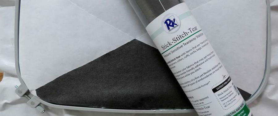 RNK Distributing Stick-Stitch-Tear Stabilzer (BLACK)