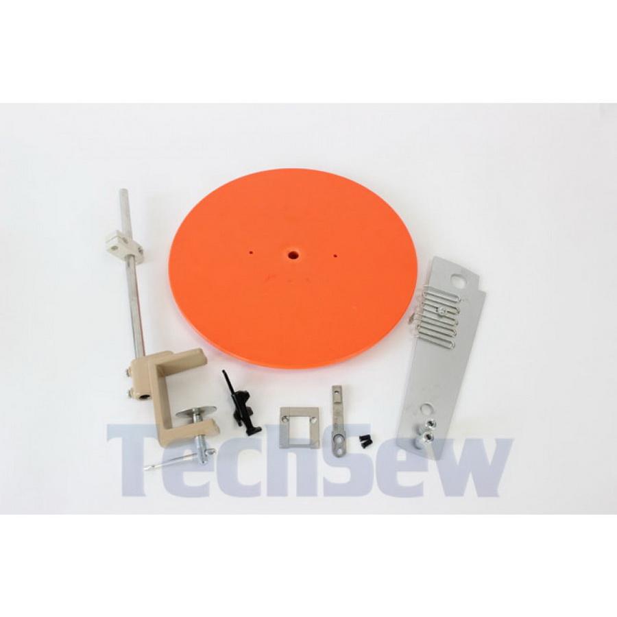 Techsew 2600 Narrow Cylinder Industrial Sewing Machine with Binding Kit, Binding Attachment Assembled Table and Motor - Sewingmachinesplus.com