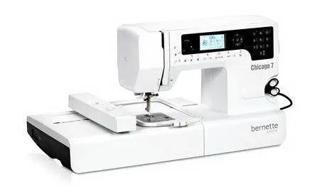 Bernette Chicago 7 sewing and embroidery machine, white with LCD display