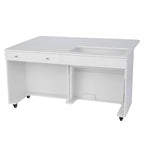 Kangaroo II Sewing Cabinet, white, with two top drawers and rolling base