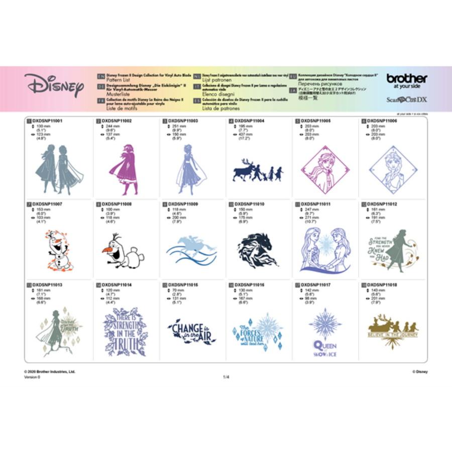 Brother Scan N Cut DX Series Disney 11: Frozen 2 Design Pattern Collection - Sewingmachinesplus.com
