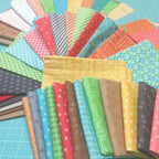 Autumn Love Sew Along Kit fabric bundle from Riley Blake Designs in assorted colorful prints.