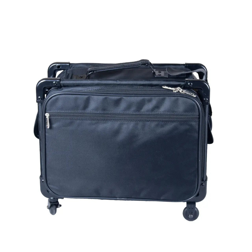 Tutto Small Machine Bag Black rolling sewing machine bag with front zip pocket and wheels